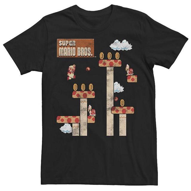 Mens Nintendo Super Mario Jump On Mushrooms Game Play Graphic Tee Product Image