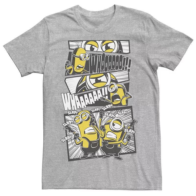 Mens Minions 2 Karate Action Portrait PaneTee Athletic Grey Product Image