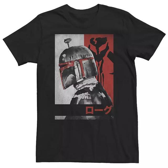 Big & Tall Star Wars Boba Fett Kanji Style Tonal Poster Tee, Mens Product Image