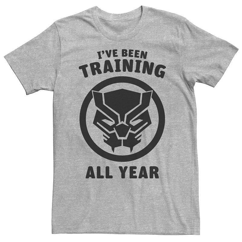 Mens Marvel Avengers Black Panther Training All Year Logo Tee Athletic Grey Product Image