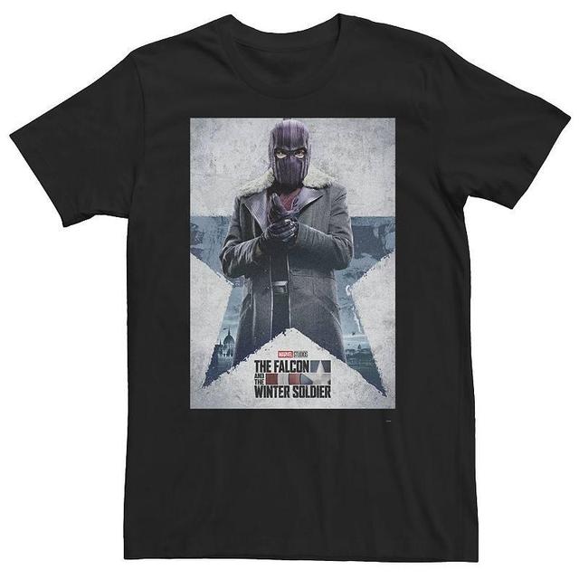 Big & Tall Marvel Falcon Winter Soldier Baron Zemo Character Poster Tee, Mens Product Image