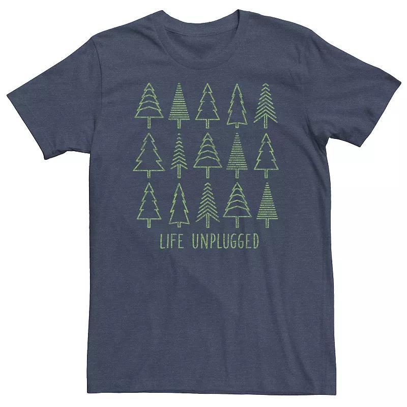 Big & Tall Fifth Sun Life Unplugged Line Art Tree Collage Tee, Mens Navy Grey Product Image