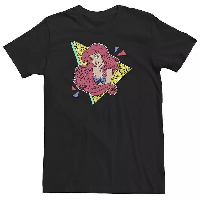 Big & Tall Disney Little Mermaid Ariel Retro 80s Style Tee, Mens Product Image