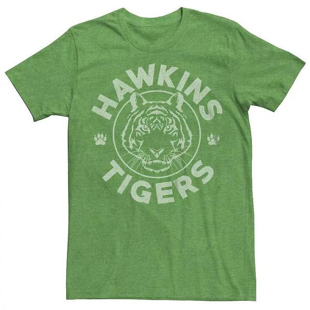 Mens Stranger Things Hawkins Tigers Graphic Tee Kelly Grey Product Image