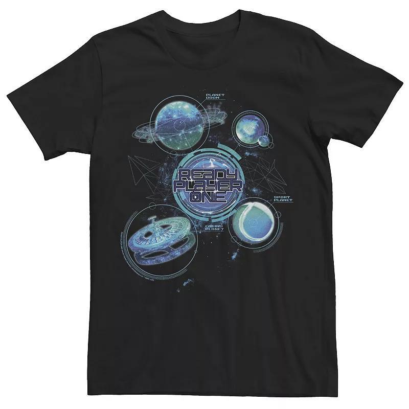 Mens Ready Player One Planet Maps Tee Product Image