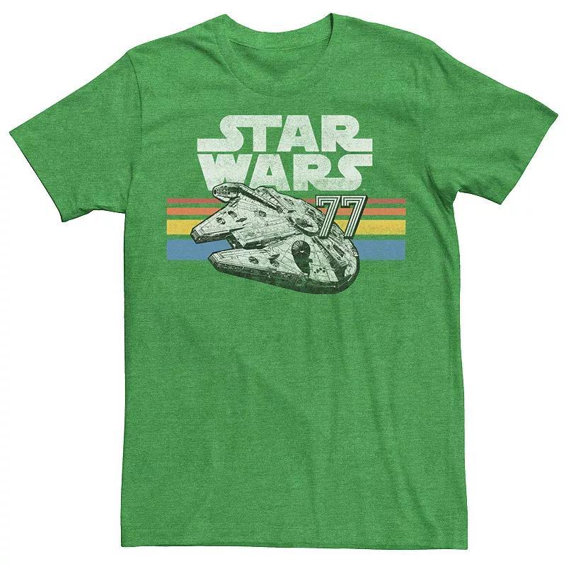 Mens Star Wars Millennium Falcon 77 Retro Lines Logo Tee Product Image