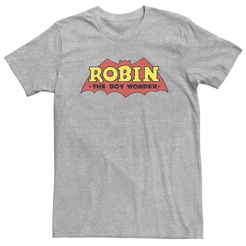 Big & Tall DC Comics Robin The Boy Wonder Classic Logo Tee, Mens Athletic Grey Product Image