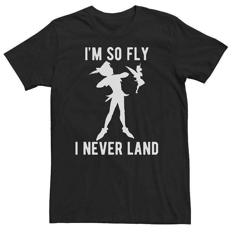 Big & Tall Disney Peter Pan Tinkerbell Im So Fly I Never Land Tee, Mens White Product Image