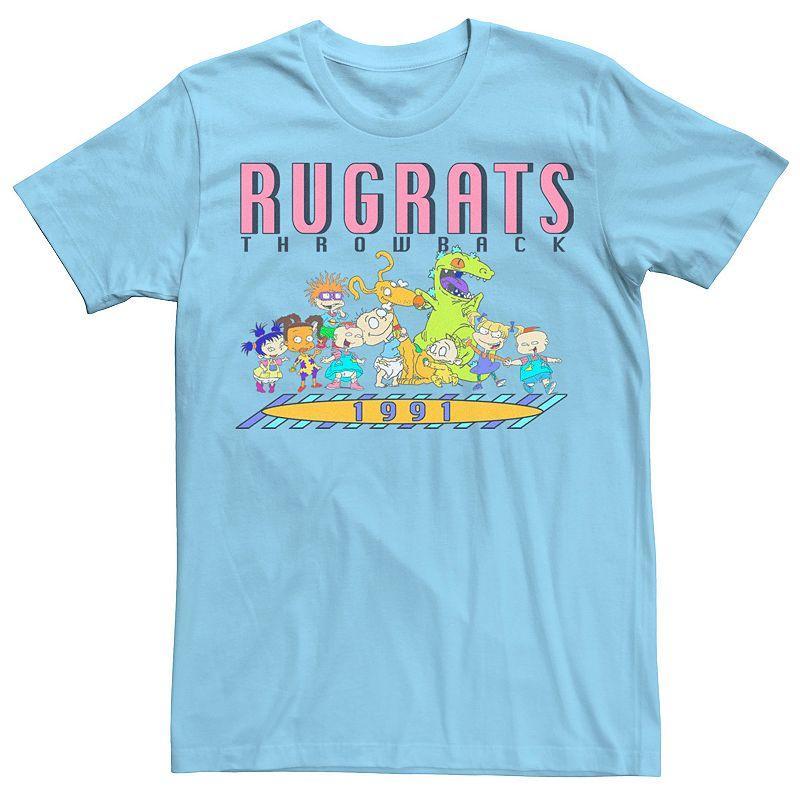 Mens Rugrats Throwback 1991 Group Shot Tee Light Blue Product Image