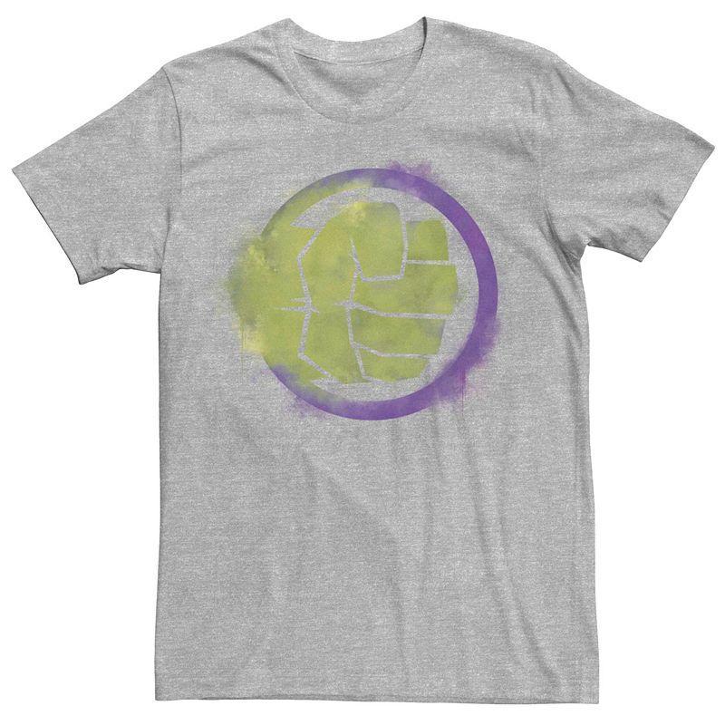 Juniors Marvel Hulk Spray Paint Logo Tee, Girls Athletic Grey Product Image