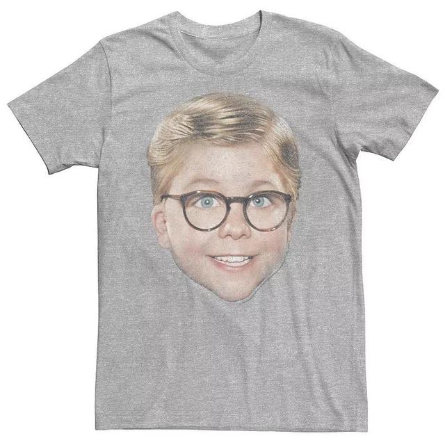 Big & Tall A Christmas Story Ralphie Big Face Tee, Mens Athletic Grey Product Image