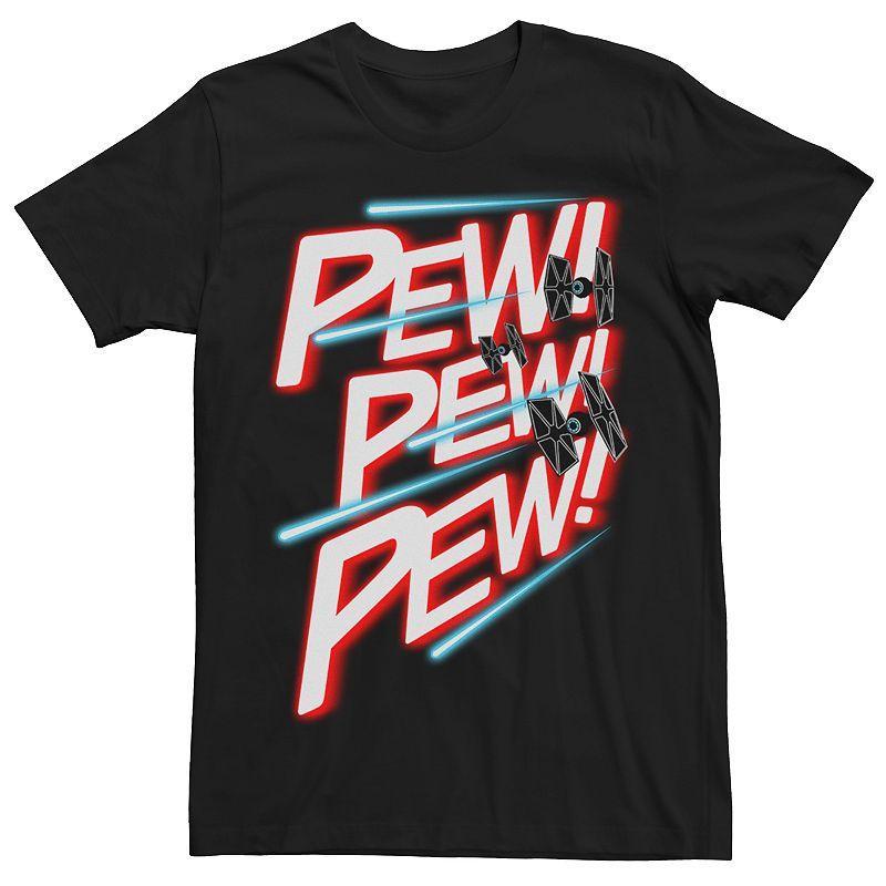 Mens Star Wars Tie Fighter Pew Pew Pew Neon Tee Product Image