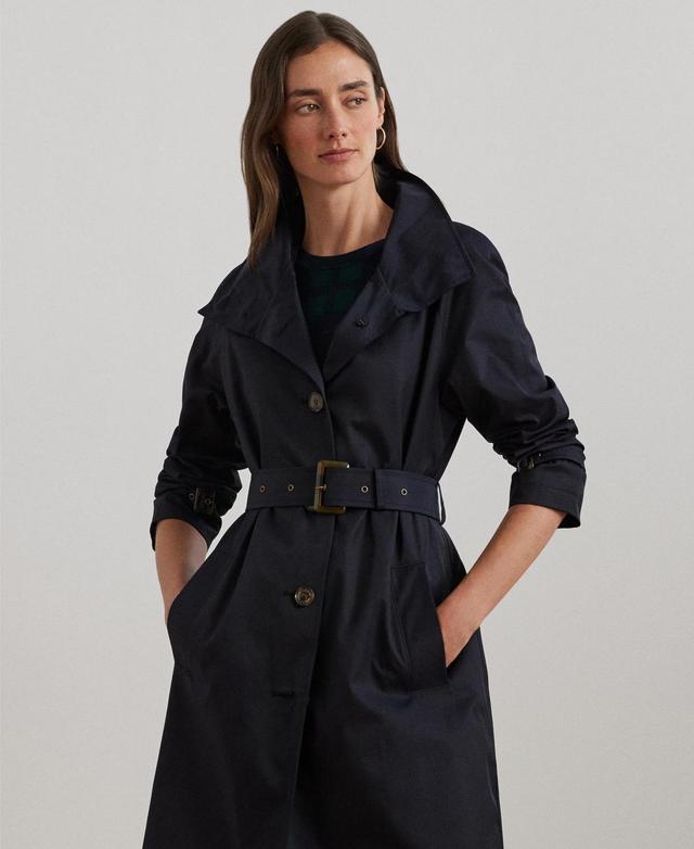 Lauren Ralph Lauren Womens Stand-Collar Maxi Trench Coat Product Image