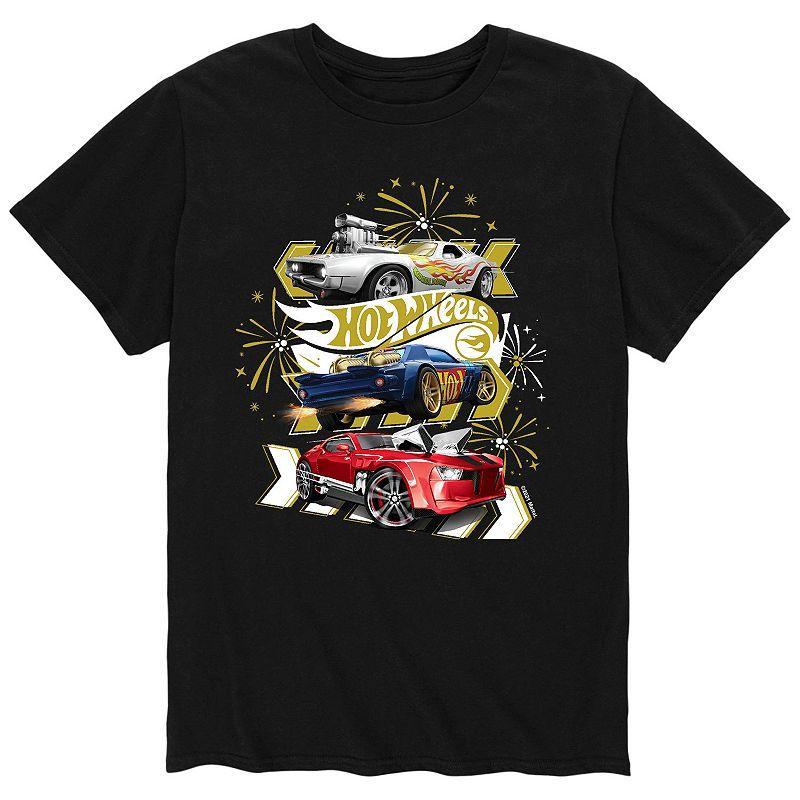 Mens Hot Wheels New Years Fireworks Tee Black Product Image