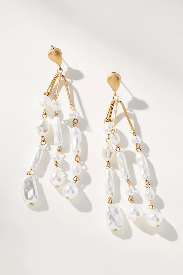 Pearl Fringe Drop Earrings Product Image