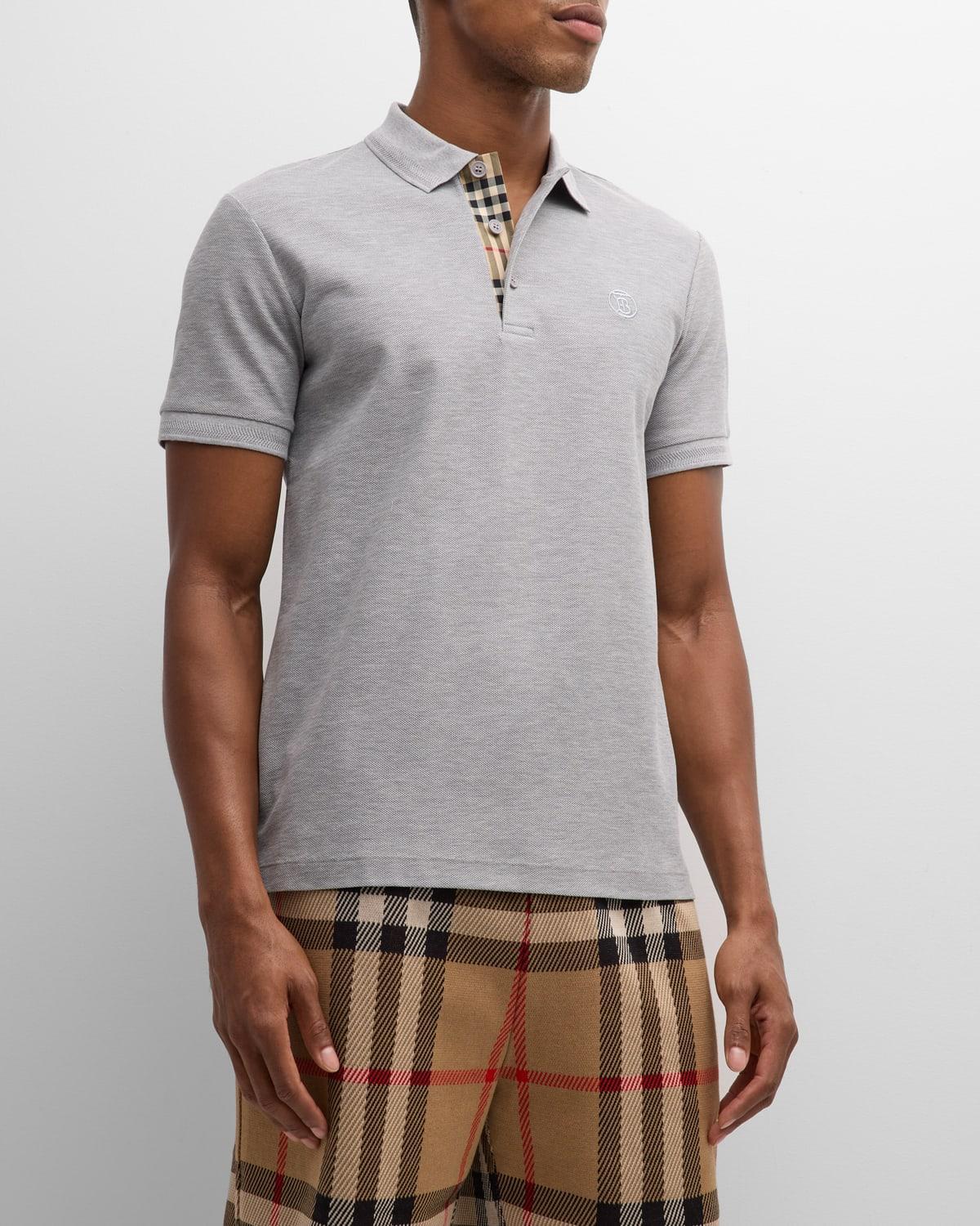 Mens Eddie Piqu Polo Shirt Product Image