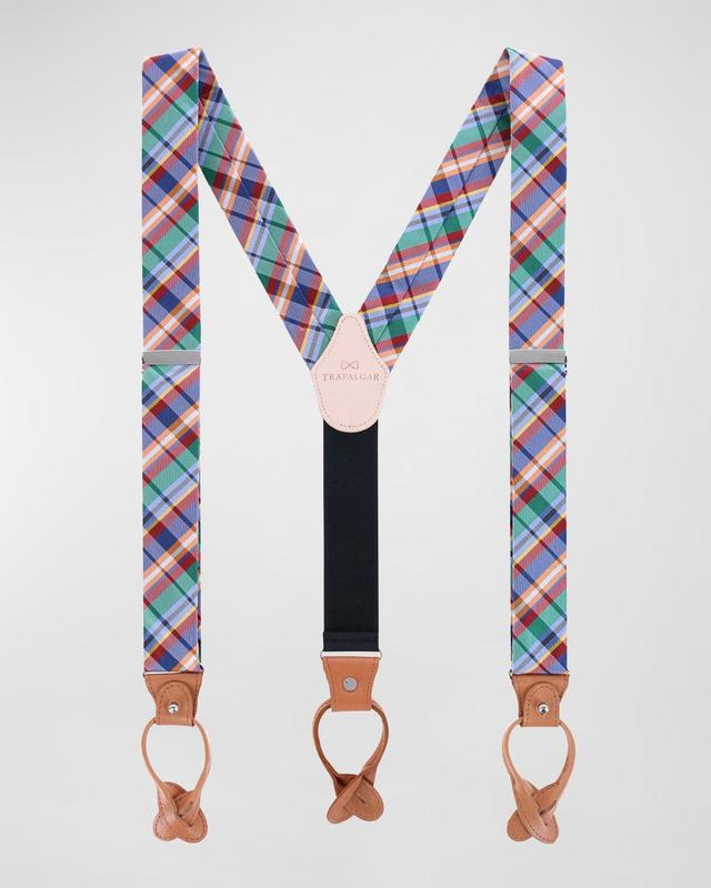 Trafalgar Sherwood Plaid Silk Suspenders Product Image