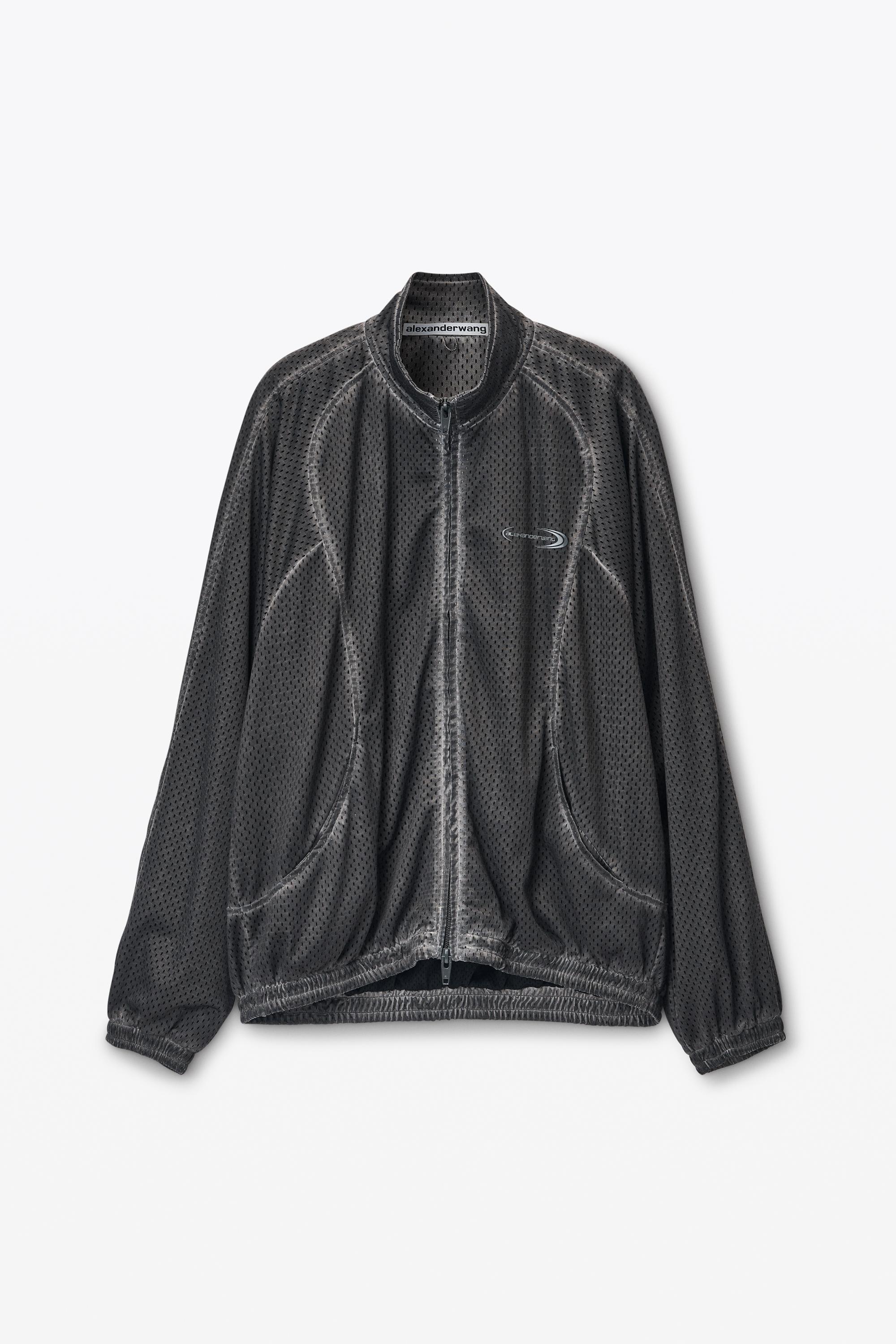 Track Jacket In Perforated Mesh Product Image