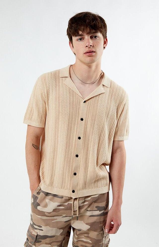 Men's Cropped Knit Camp Shirt Product Image