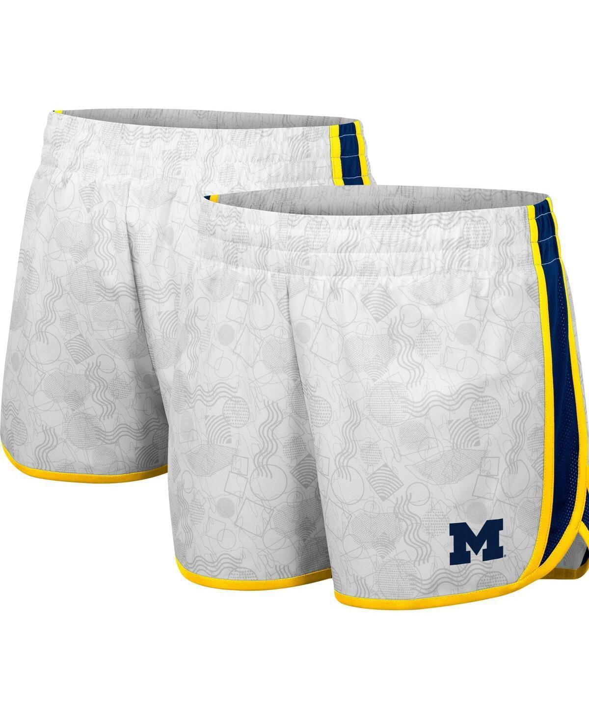 Womens Colosseum /Navy Michigan Wolverines The Plastics Geo Print Shorts Product Image