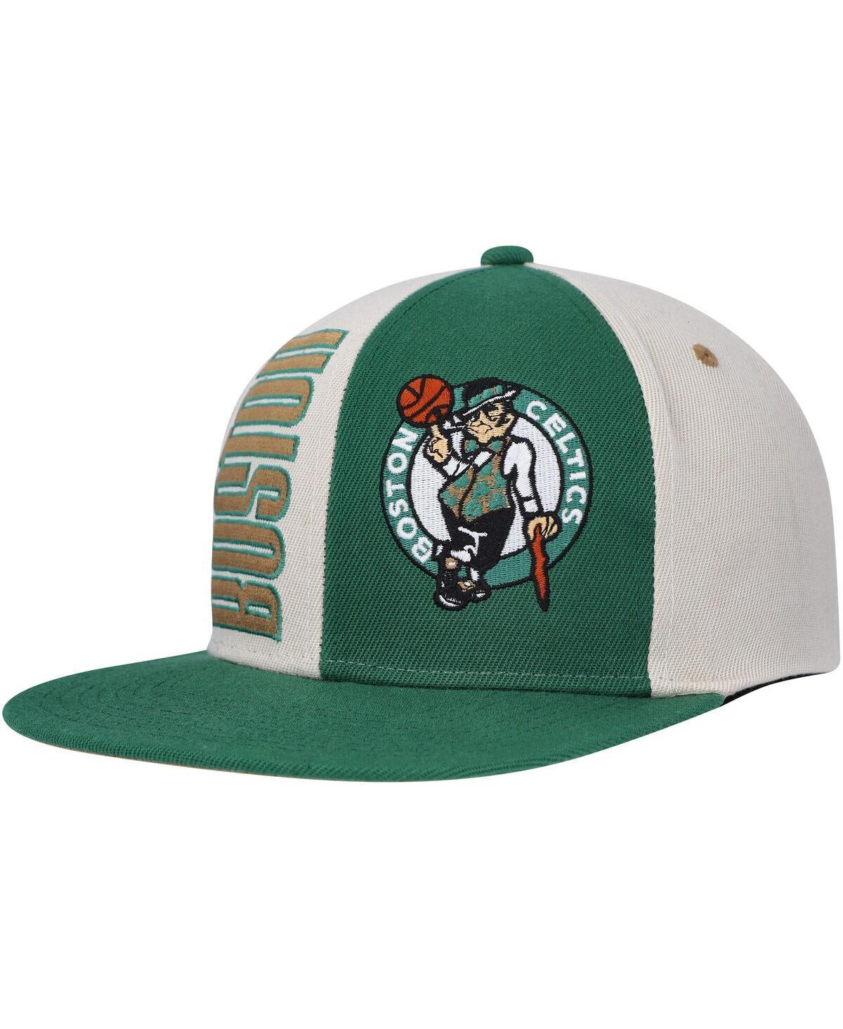 Mens Mitchell & Ness Cream Boston Celtics Hardwood Classics Pop Snapback Hat Product Image