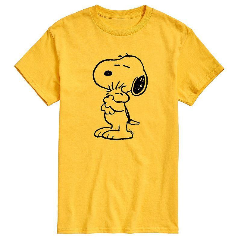 Mens Peanuts Snoopy Love Woodstock Tee White Product Image