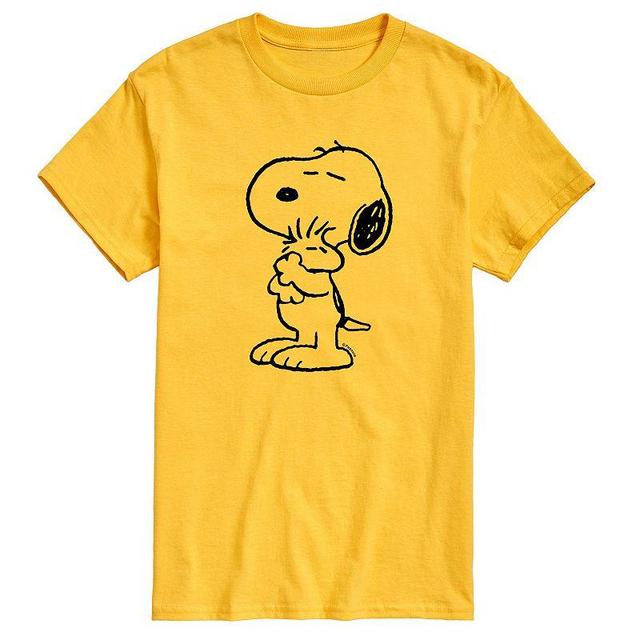 Mens Peanuts Snoopy Love Woodstock Tee Light Blue Product Image