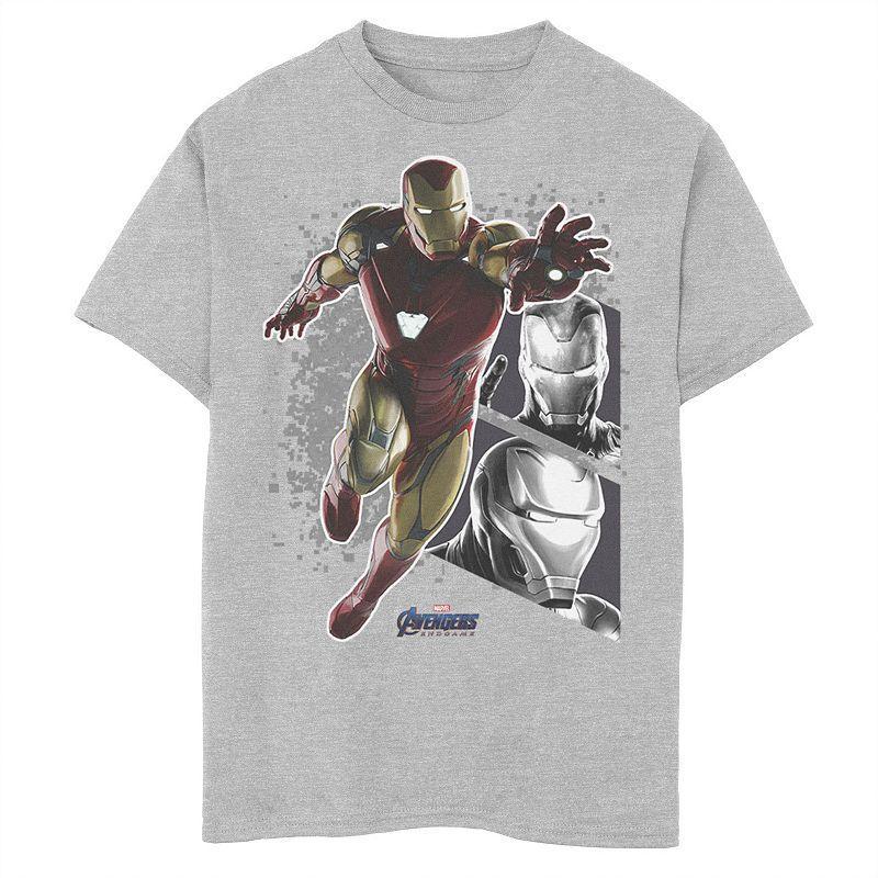 Boys 8-20 Marvel Avengers Endgame Iron Man Panel Pose Graphic Tee, Boys Athletic Grey Product Image