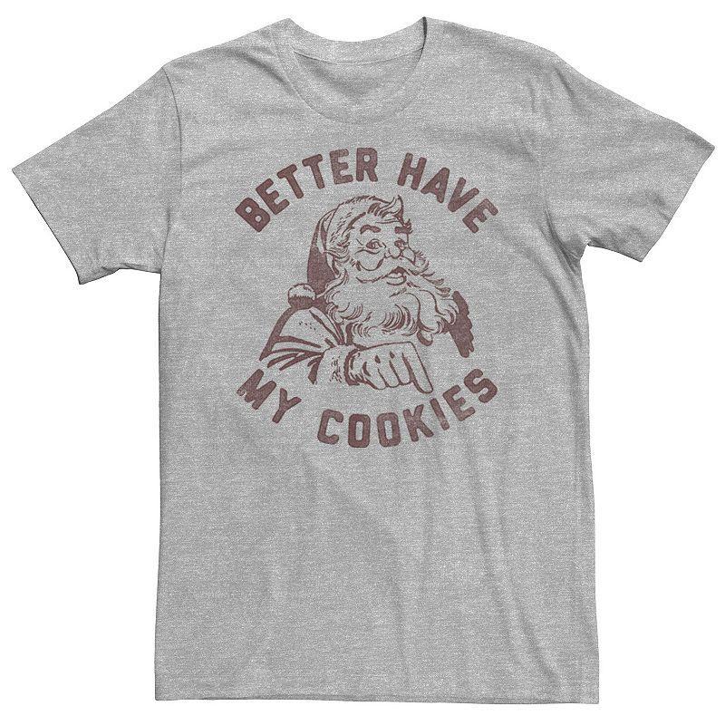 Mens Better Have My Cookies Distressed Portrait Graphic Tee Athletic Grey Product Image