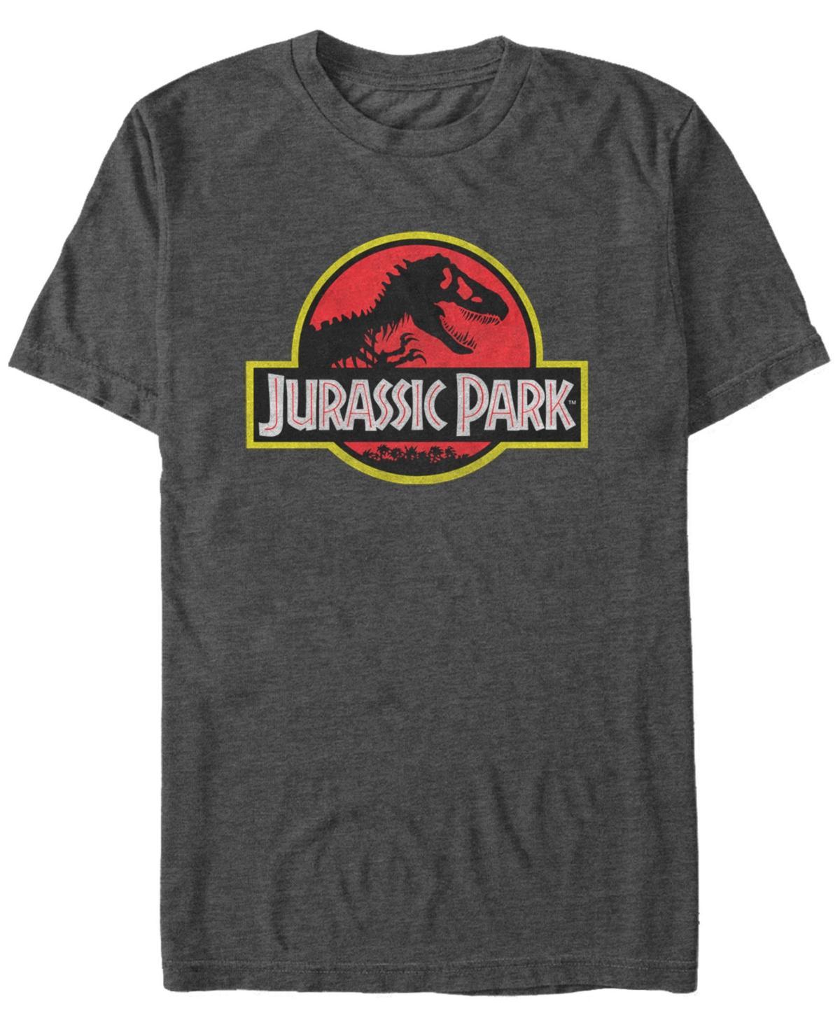 Jurassic Park Mens Classic Distressed Logo Short Sleeve T-Shirt Product Image