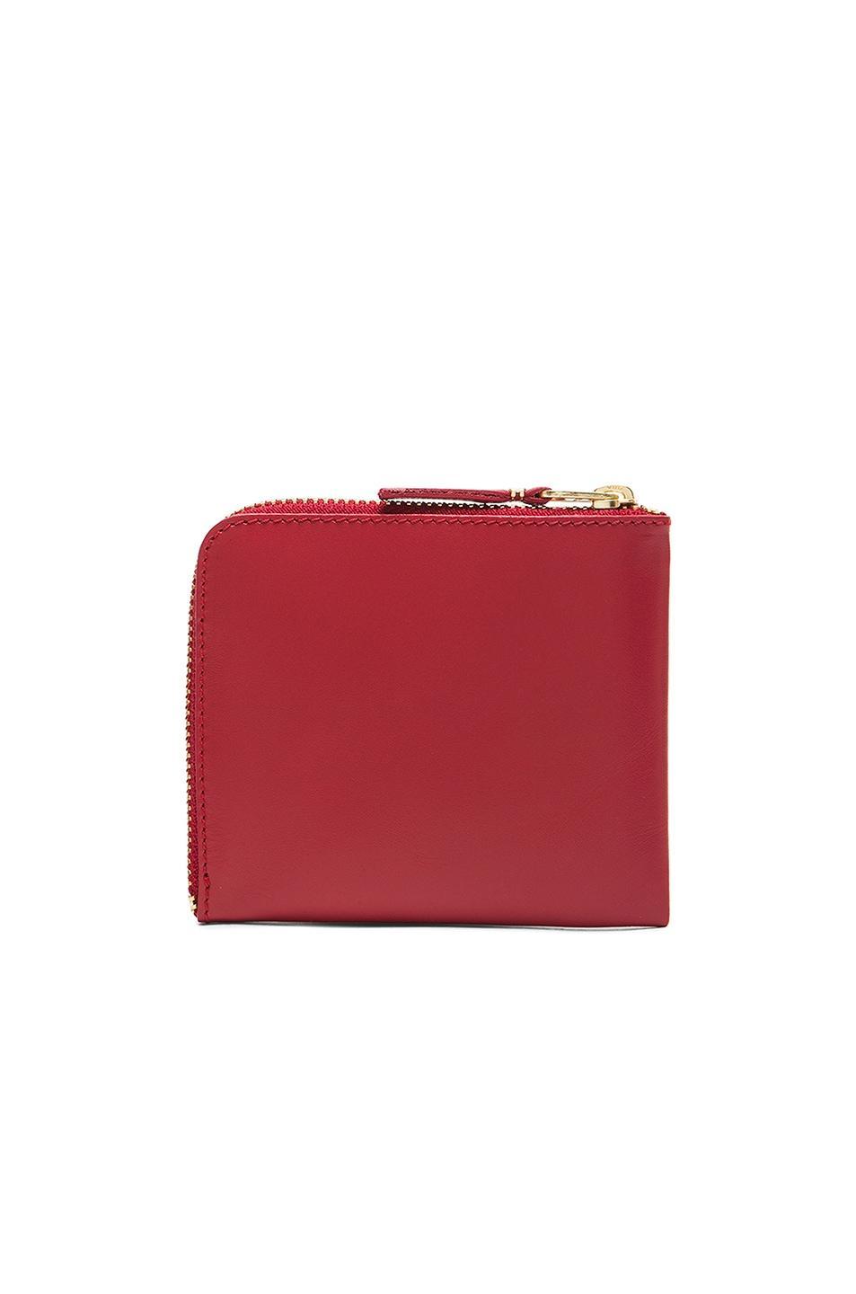 COMME des GARCONS Classic Small Zip Wallet Red.. Product Image