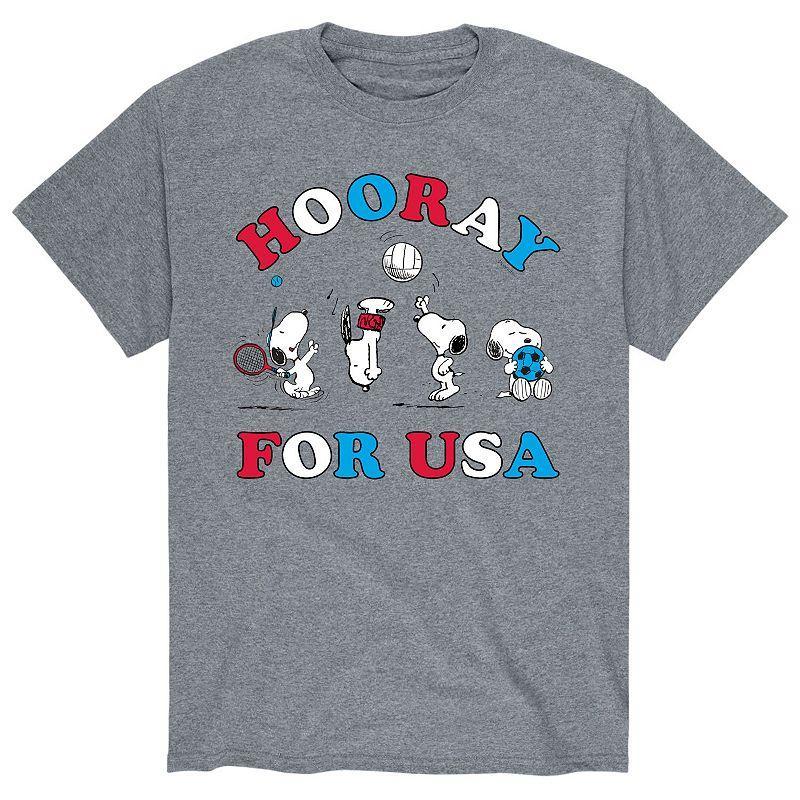 Mens Peanuts Hooray For USA Tee Product Image