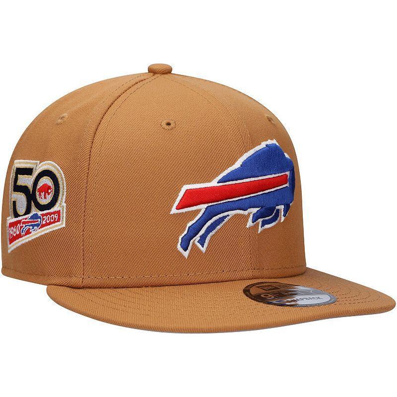 Mens New Era Tan Buffalo Bills Color Pack 9FIFTY Snapback Hat with Side Patch Product Image