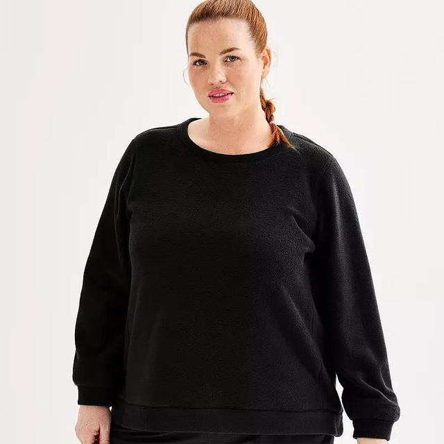 Plus Size Tek Gear Micro Fleece Classic Crewneck Pullover, Womens Product Image