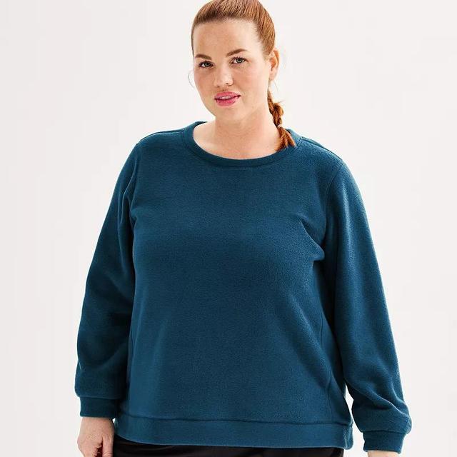 Plus Size Tek Gear Micro Fleece Classic Crewneck Pullover, Womens Product Image