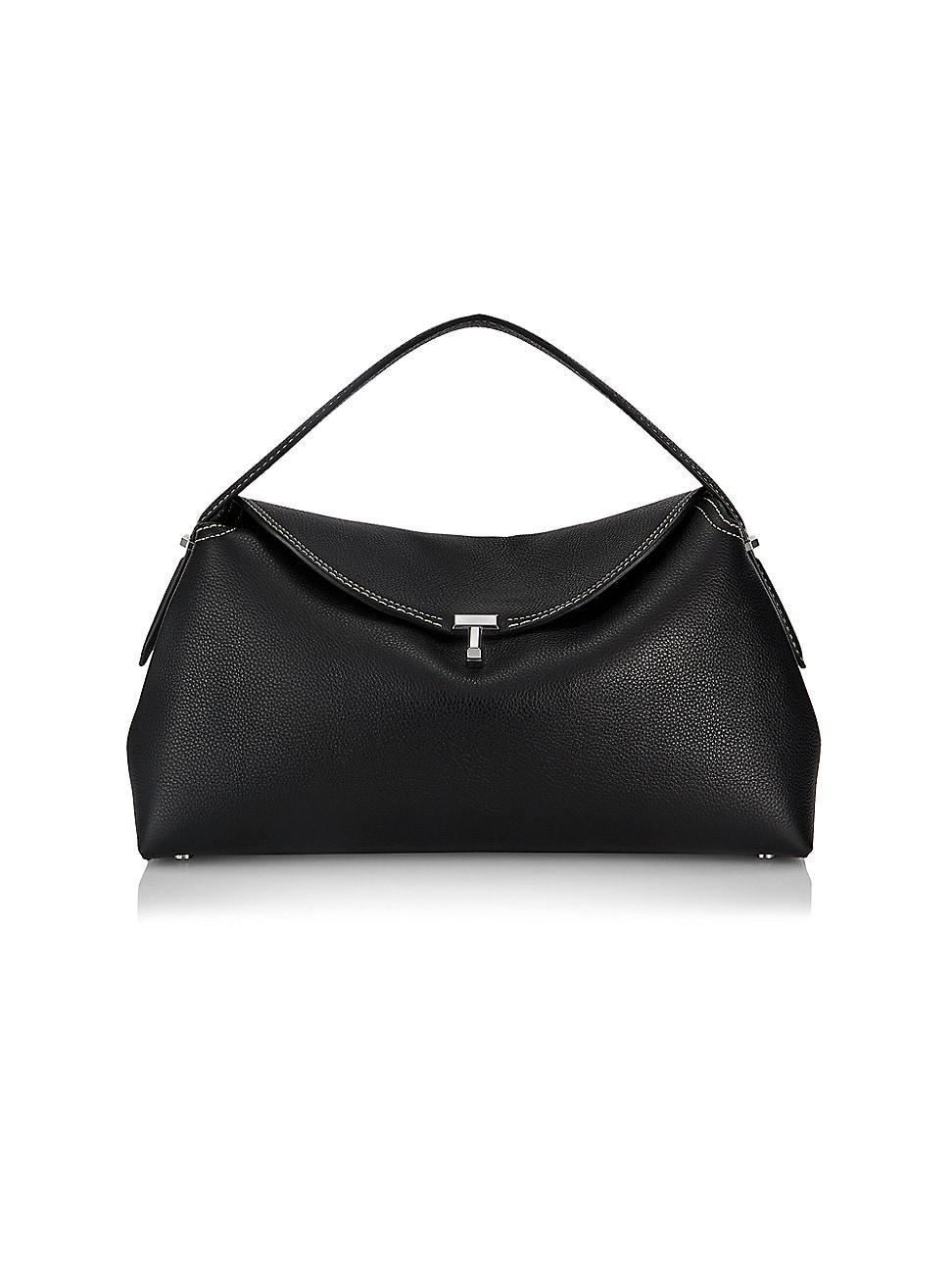 Womens T-Lock Leather Top-Handle Bag Product Image