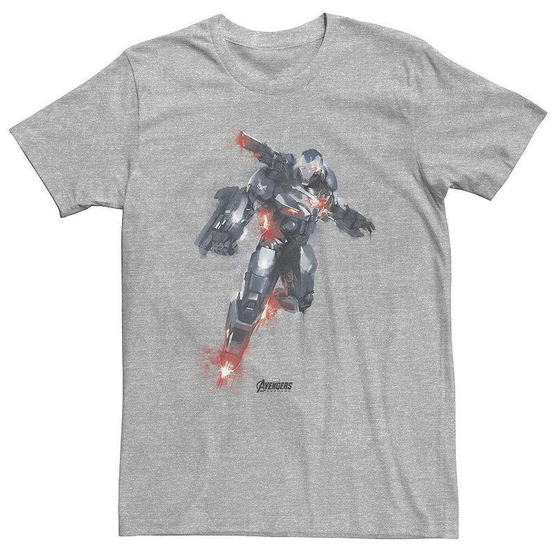 Big & Tall Marvel Avengers Endgame War Machine Paint Tee, Mens Athletic Grey Product Image