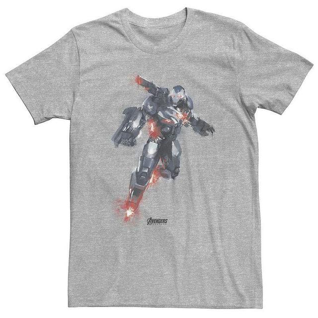 Big & Tall Marvel Avengers Endgame War Machine Paint Tee, Mens Med Grey Product Image