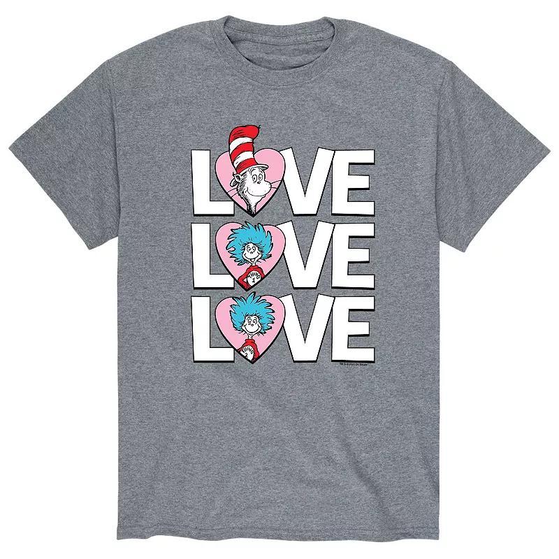 Mens Dr. Seuss The Cat In The Hat Love Stacked Tee Product Image