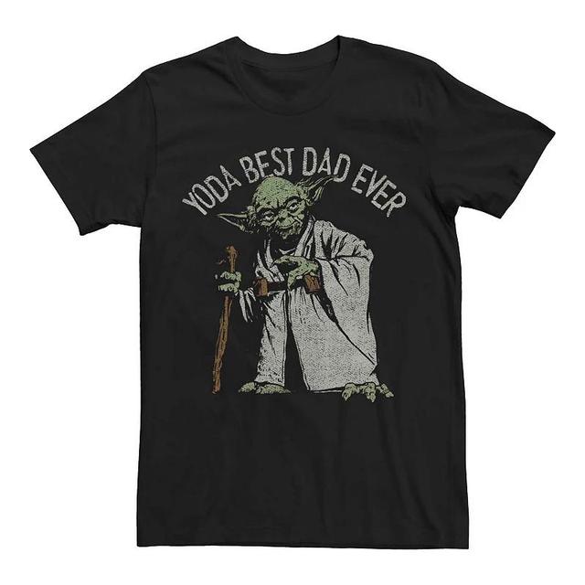 Mens Star Wars Yoda Best Dad Ever Vintage Tee Product Image