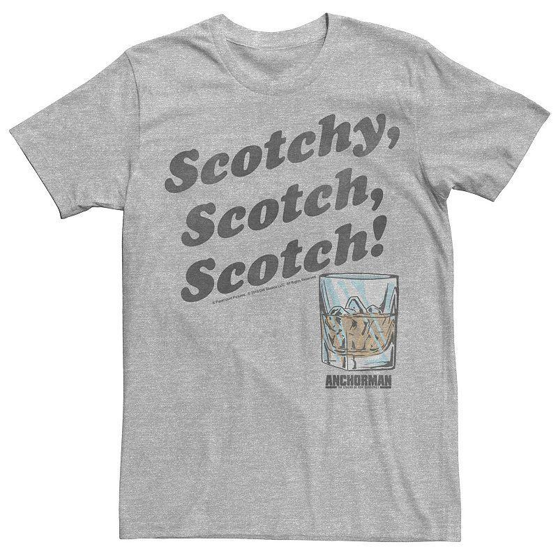 Mens Anchorman Scotchy Scotch Scotch Glass Tee Athletic Grey Product Image