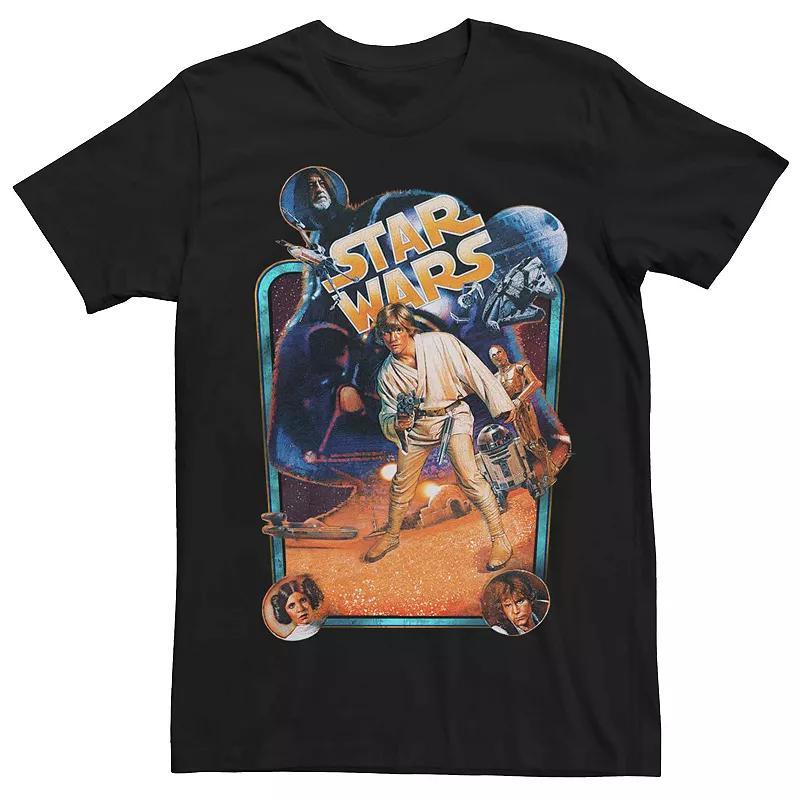 Mens Star Wars Retro Heroes Poster Graphic Tee Product Image