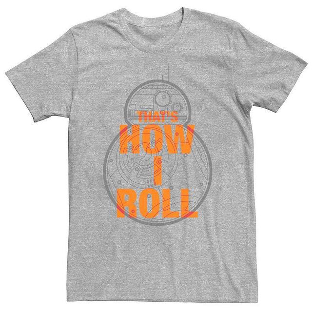 Mens Star Wars Force Awakens BB-8 How I Roll Tee Athletic Grey Product Image