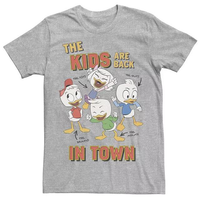 Disneys DuckTales The Kids Are Back In Town Mens Tee Athletic Grey Product Image