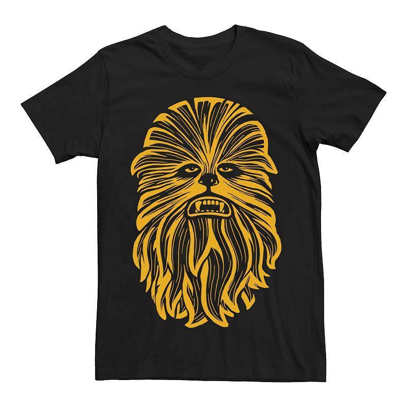 Mens Star Wars Chewbacca Golden Portrait Graphic Tee Product Image