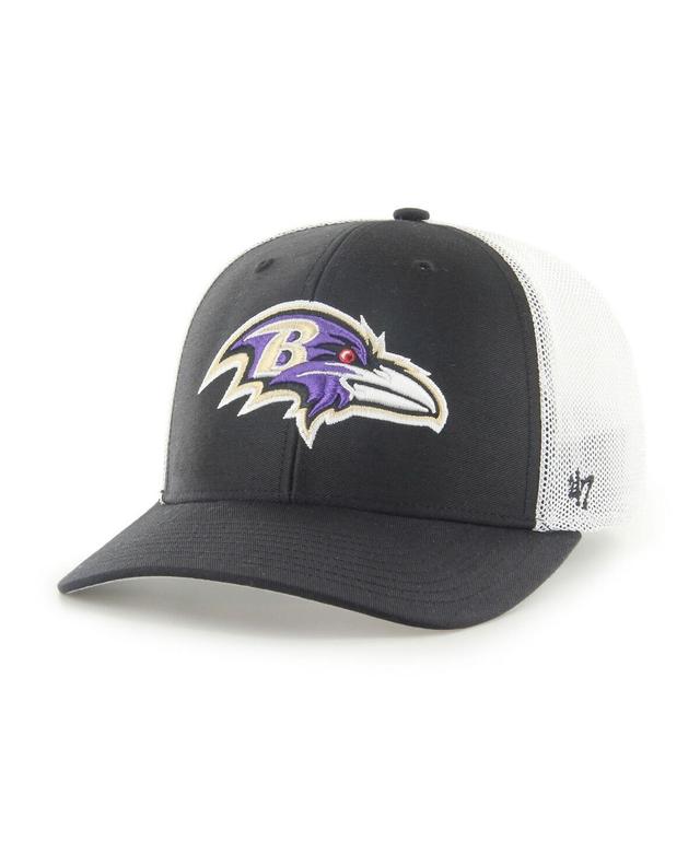 Mens 47 /White Baltimore Ravens Trophy Trucker Flex Hat Product Image