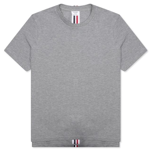 Center Back Stripe Pique Tee - Light Grey Male Product Image