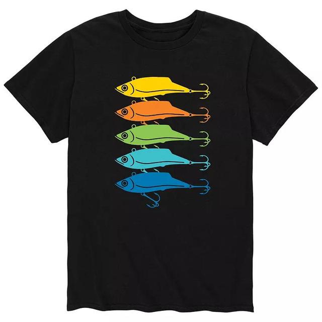 Mens Rainbow Fishing Lures Tee Product Image