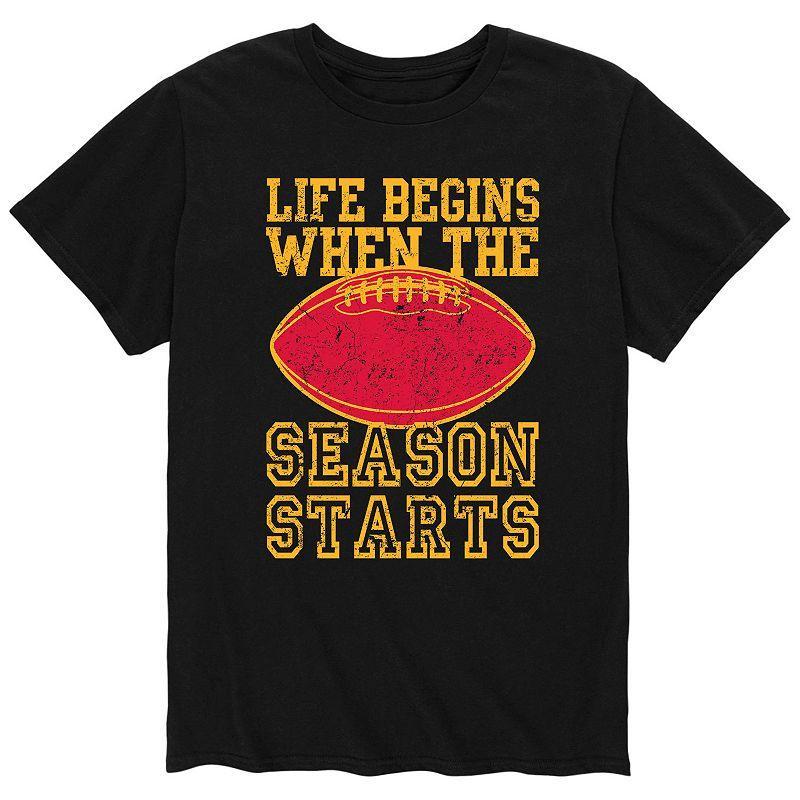 Mens Football Season Starts Tee Product Image