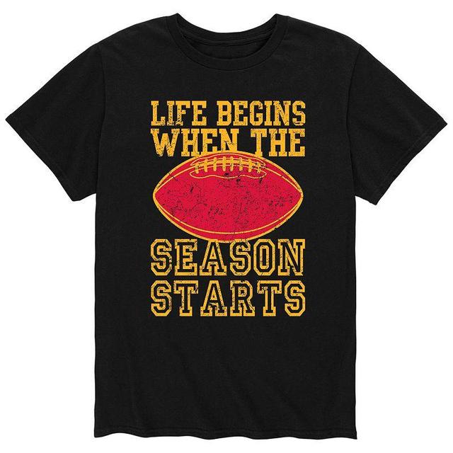 Mens Football Season Starts Tee Product Image